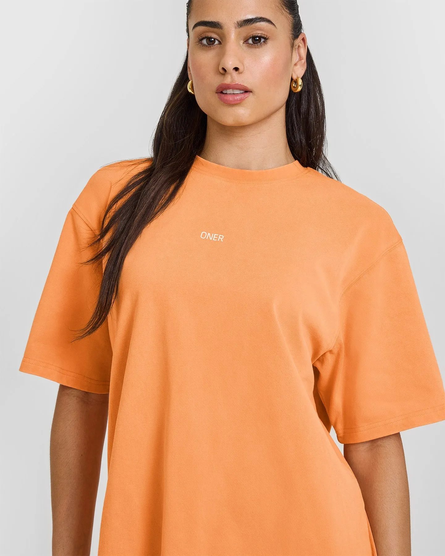 Raising The Bar Oversized Washed T-Shirt | Apricot Orange sold by Oner Active product image thumbnail 5