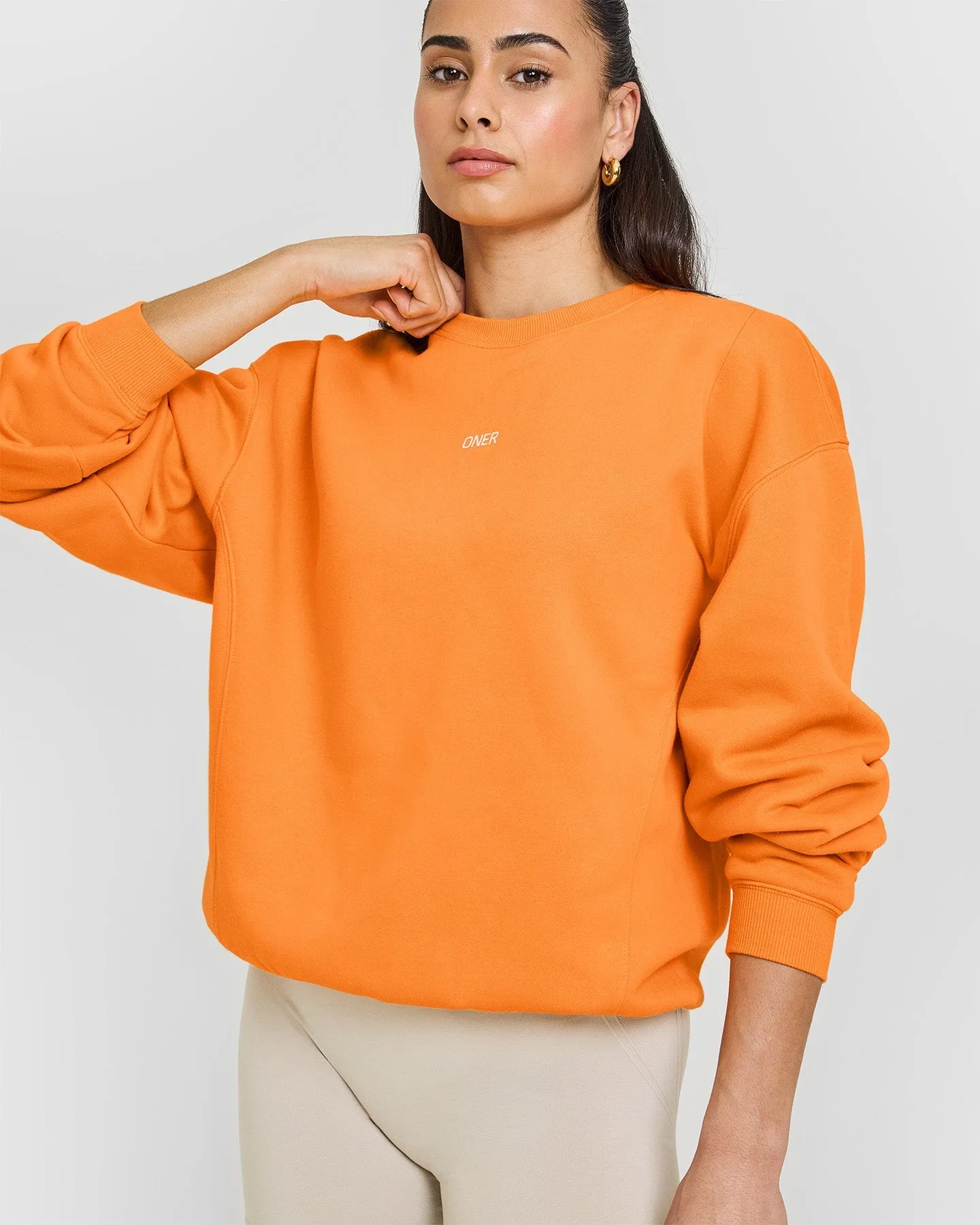 Foundations Raising the Bar Crew Neck Sweatshirt | Apricot Orange sold by Oner Active product image thumbnail 4