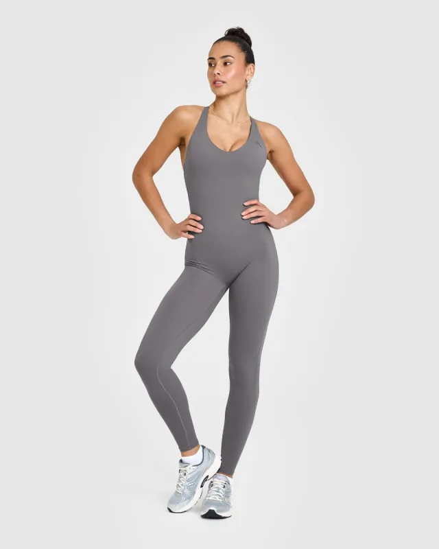 Unified Scoop Back All In One Long | Ash Grey sold by Oner Active