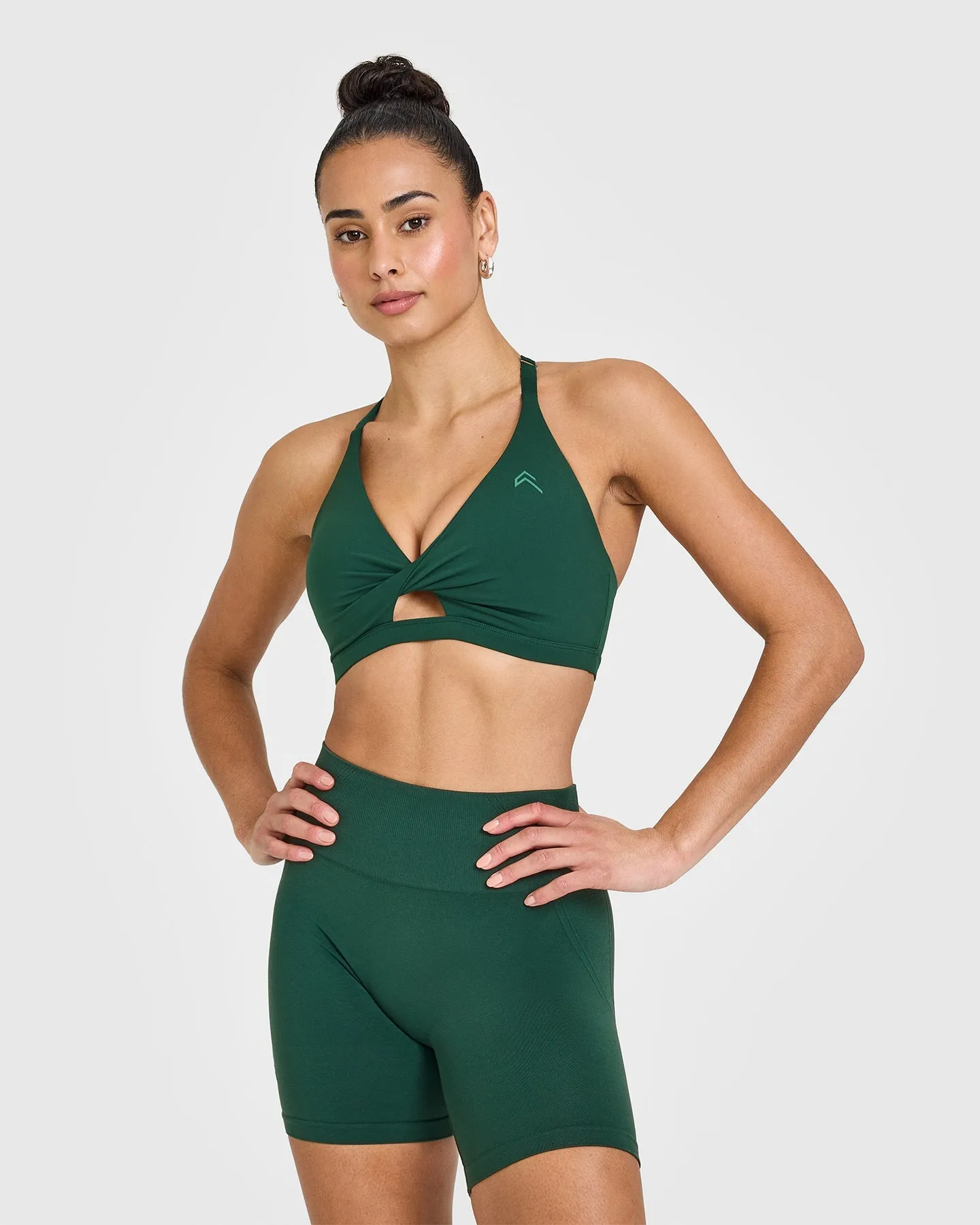 Unified Twist Sports Bra | Racing Green sold by Oner Active