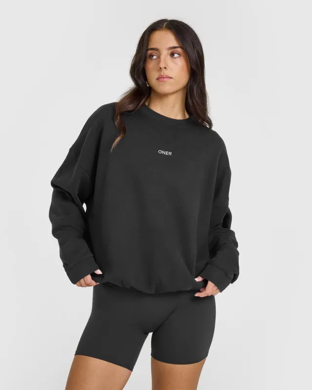 Mid Weight Sweatshirt | Soft Black sold by Oner Active