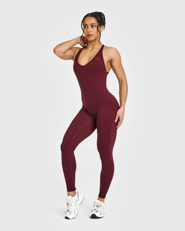 Unified Scoop Back All In One Long | Rosewood sold by Oner Active