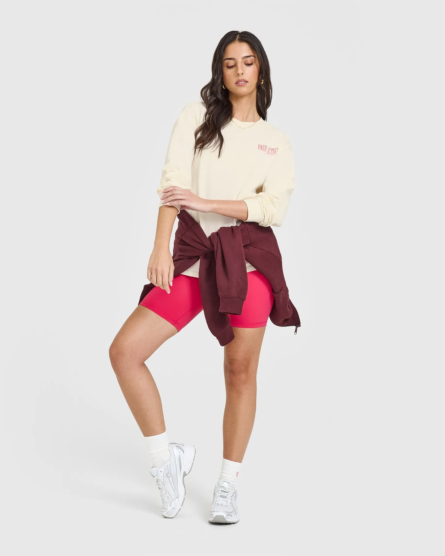 Oner Graphic Washed Long Sleeve Top | Off White sold by Oner Active product image thumbnail 3