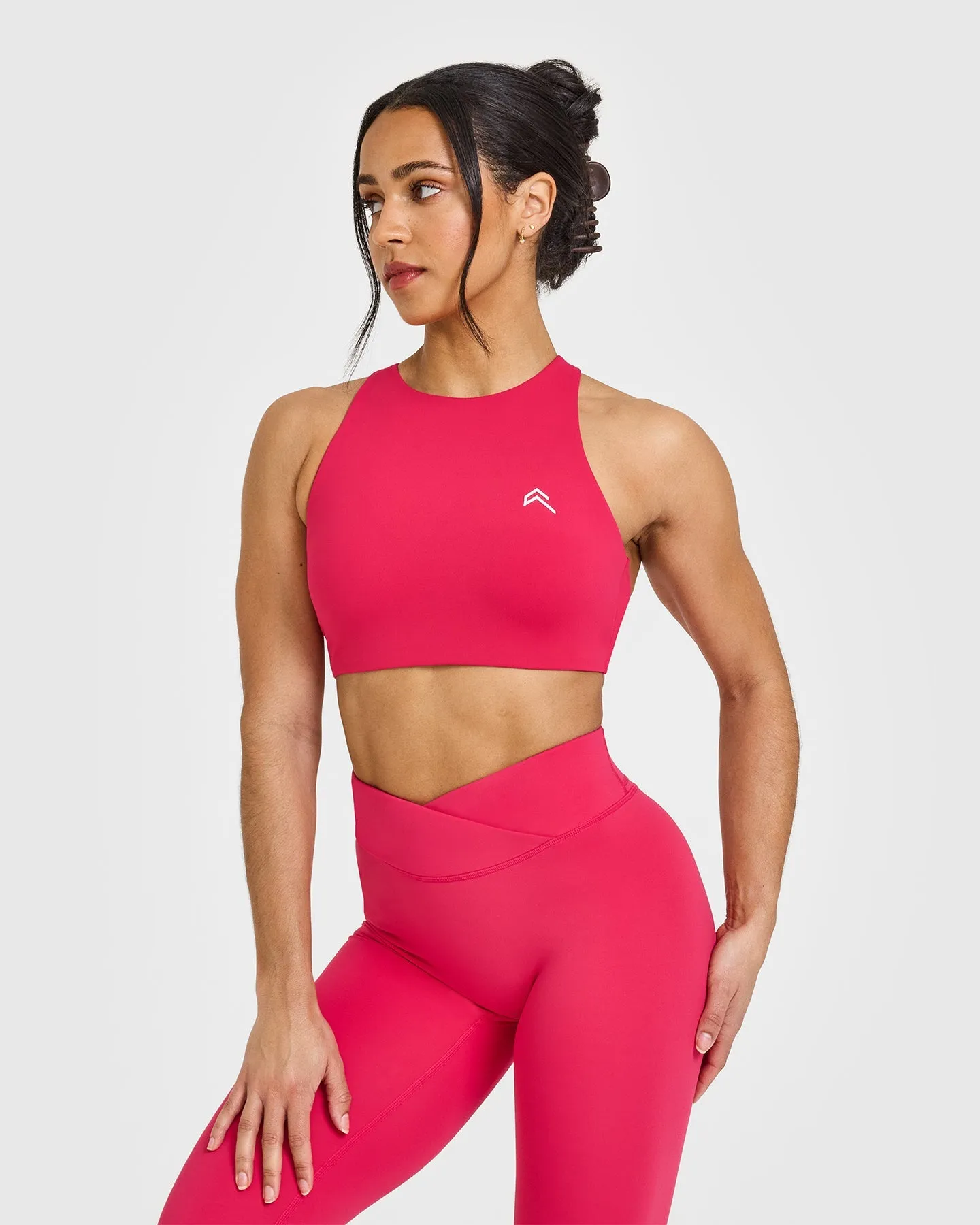 EasyLift™ High Neck Sports Bra | Berry Bloom sold by Oner Active