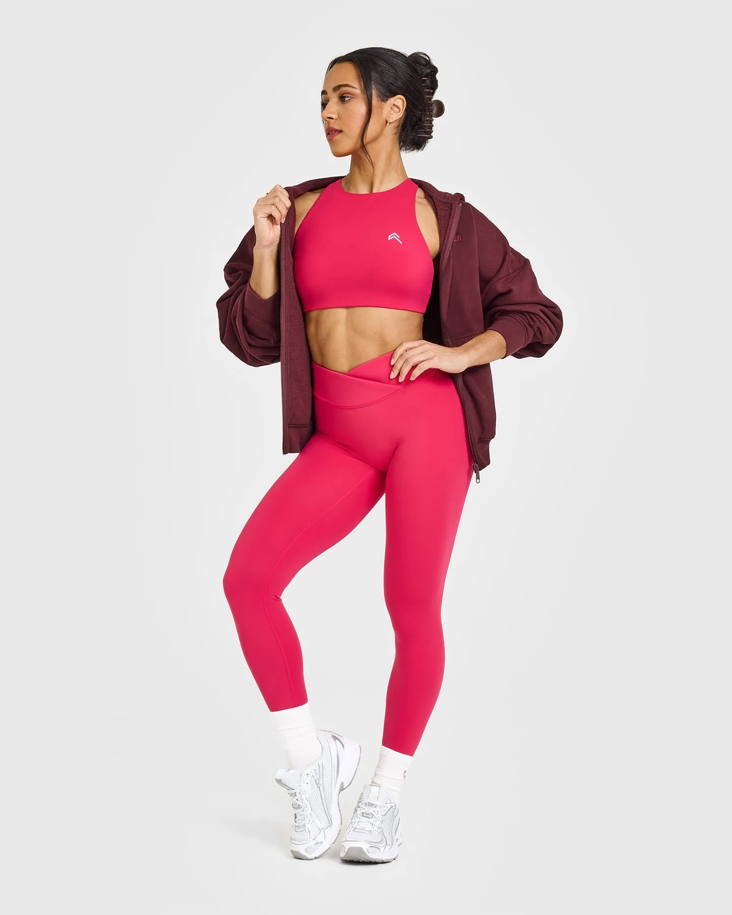 EasyLift™ High Neck Sports Bra | Berry Bloom sold by Oner Active product image thumbnail 3