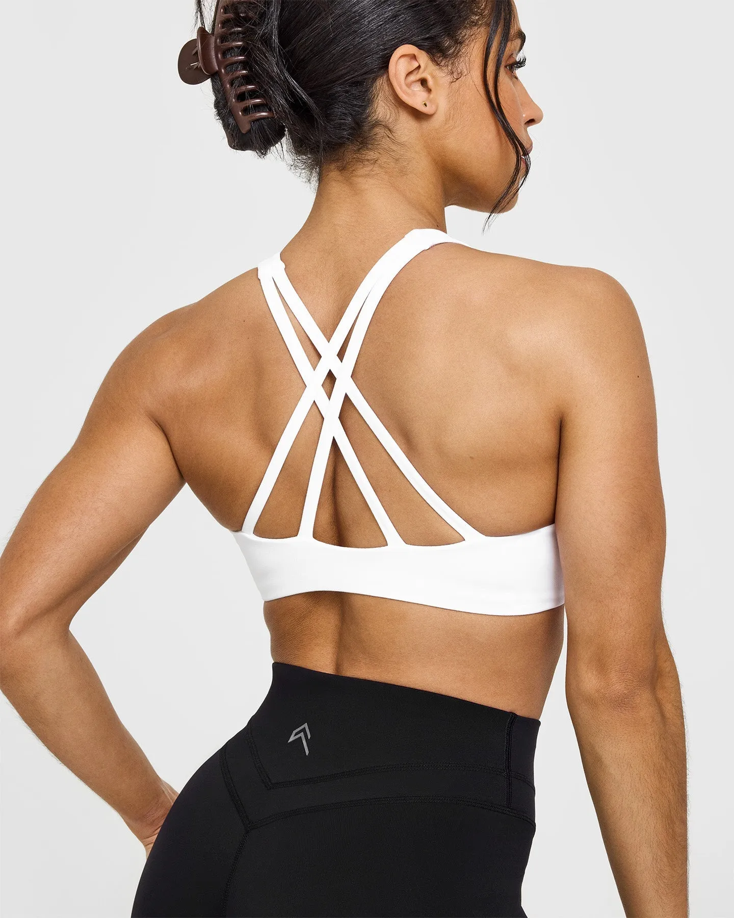EasyLift™ High Neck Sports Bra | White sold by Oner Active product image thumbnail 5