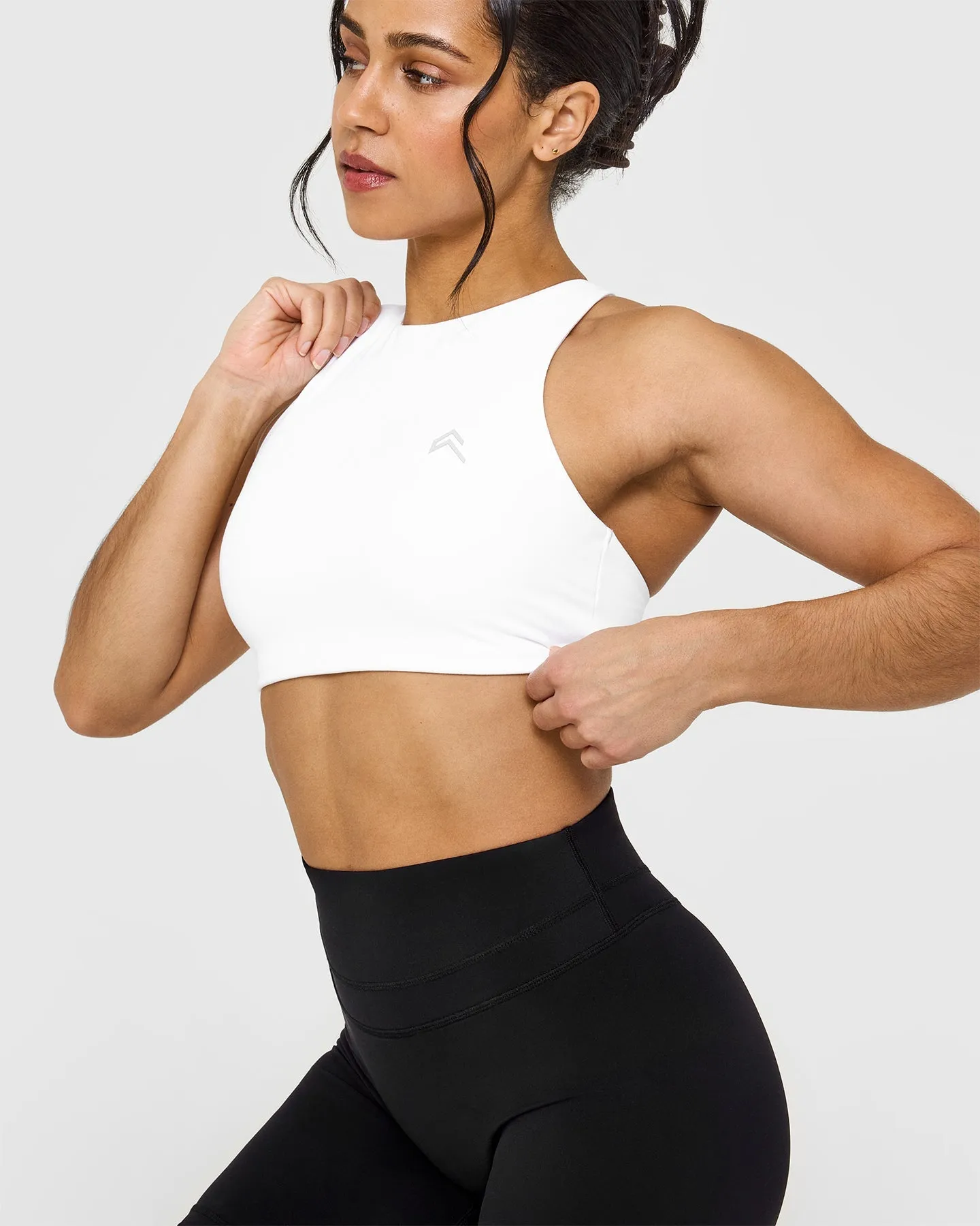 EasyLift™ High Neck Sports Bra | White sold by Oner Active product image thumbnail 4