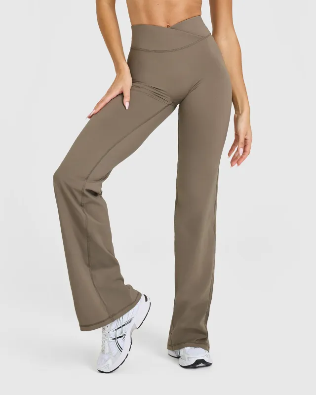 Unified Wrap Flared Bottoms | Moss Brown sold by Oner Active