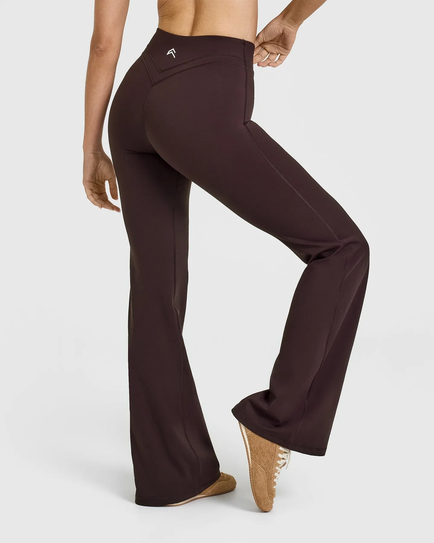 Unified Wrap Flared Bottoms | Plum Brown sold by Oner Active product image thumbnail 2