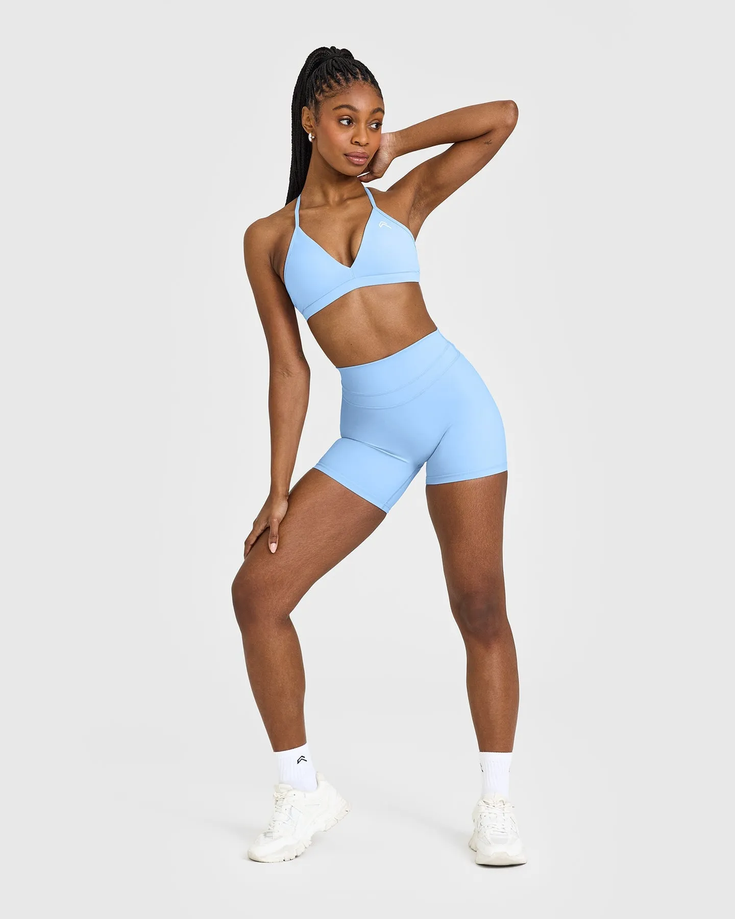 Unified High Waisted Shorts 6" | Powdered Blue sold by Oner Active product image thumbnail 2