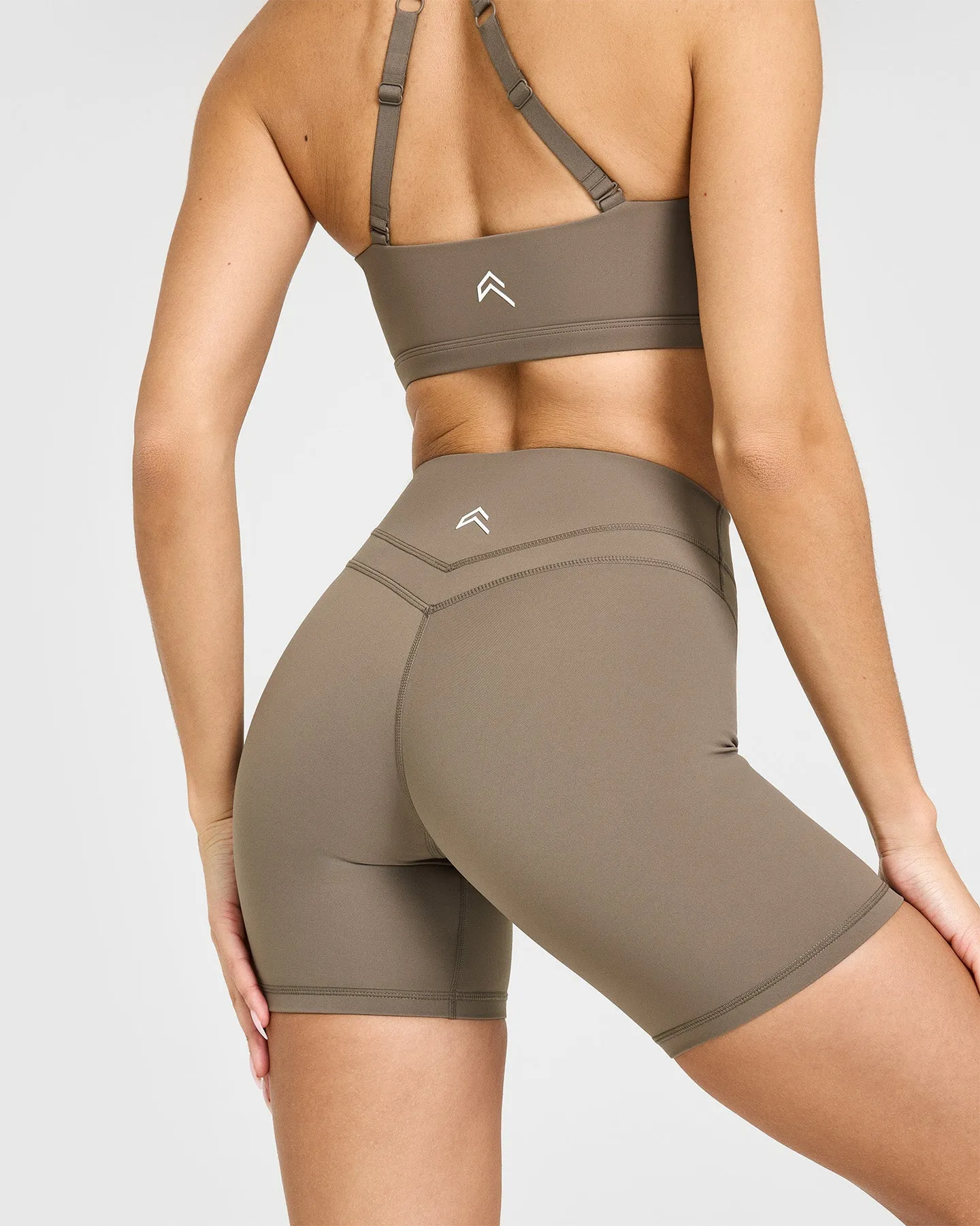 Unified High Waisted Shorts 6" | Moss Brown sold by Oner Active product image thumbnail 5