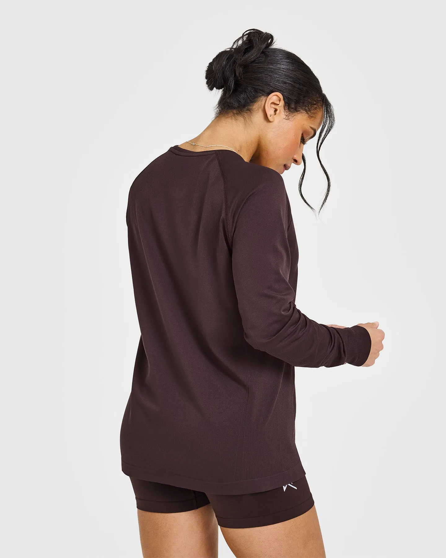 Go To Seamless Loose Long Sleeve Top | Plum Brown sold by Oner Active product image thumbnail 4