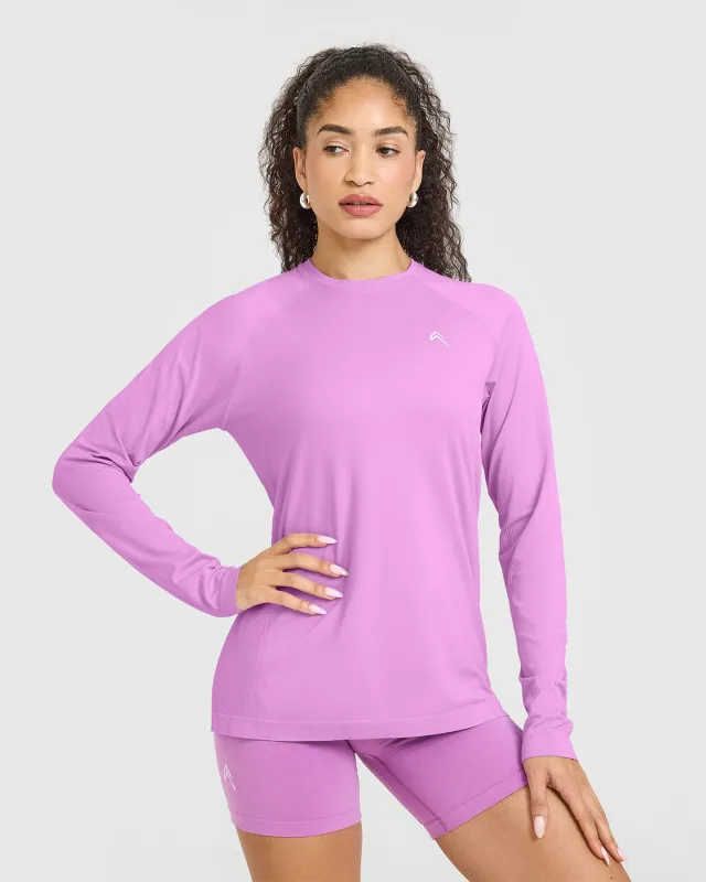 Go To Seamless Loose Long Sleeve Top | Orchid Purple sold by Oner Active
