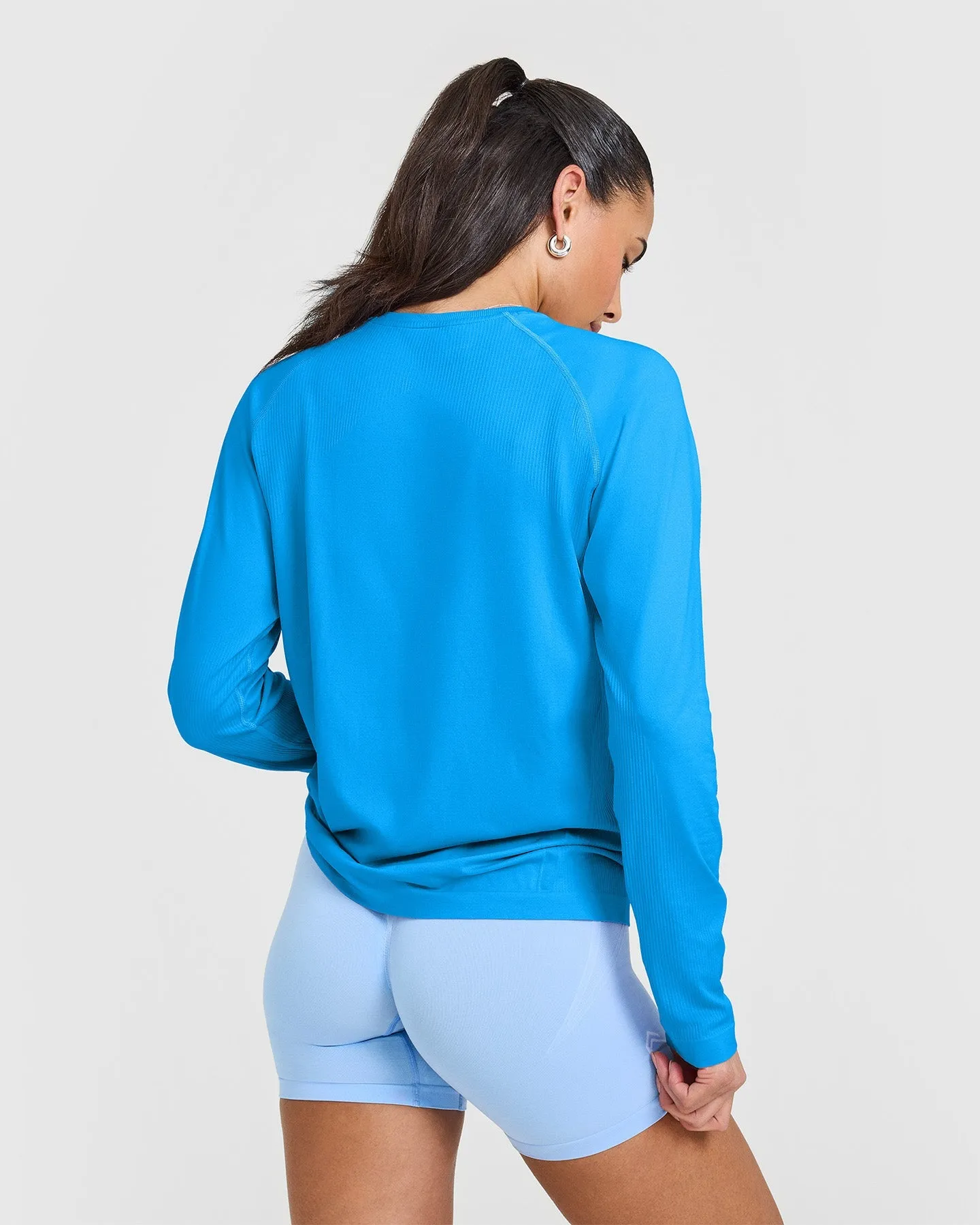 Go To Seamless Loose Long Sleeve Top | Tropical Blue sold by Oner Active product image thumbnail 4