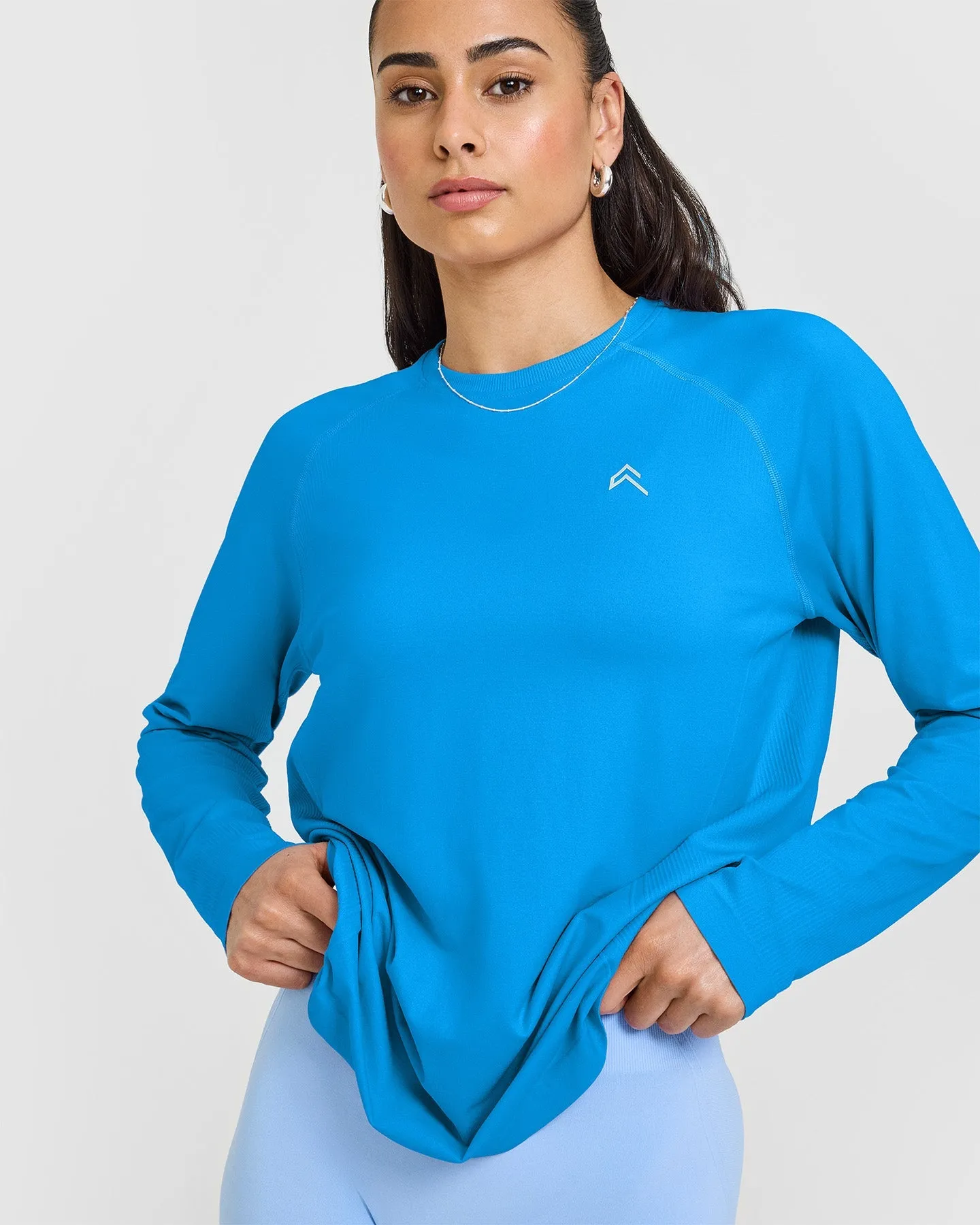 Go To Seamless Loose Long Sleeve Top | Tropical Blue sold by Oner Active product image thumbnail 5