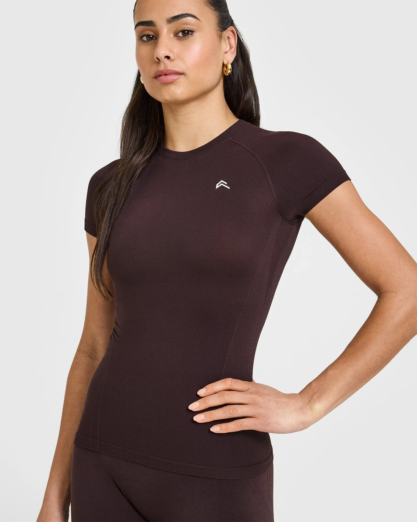 Go To Seamless Fitted Top | Plum Brown sold by Oner Active product image thumbnail 4