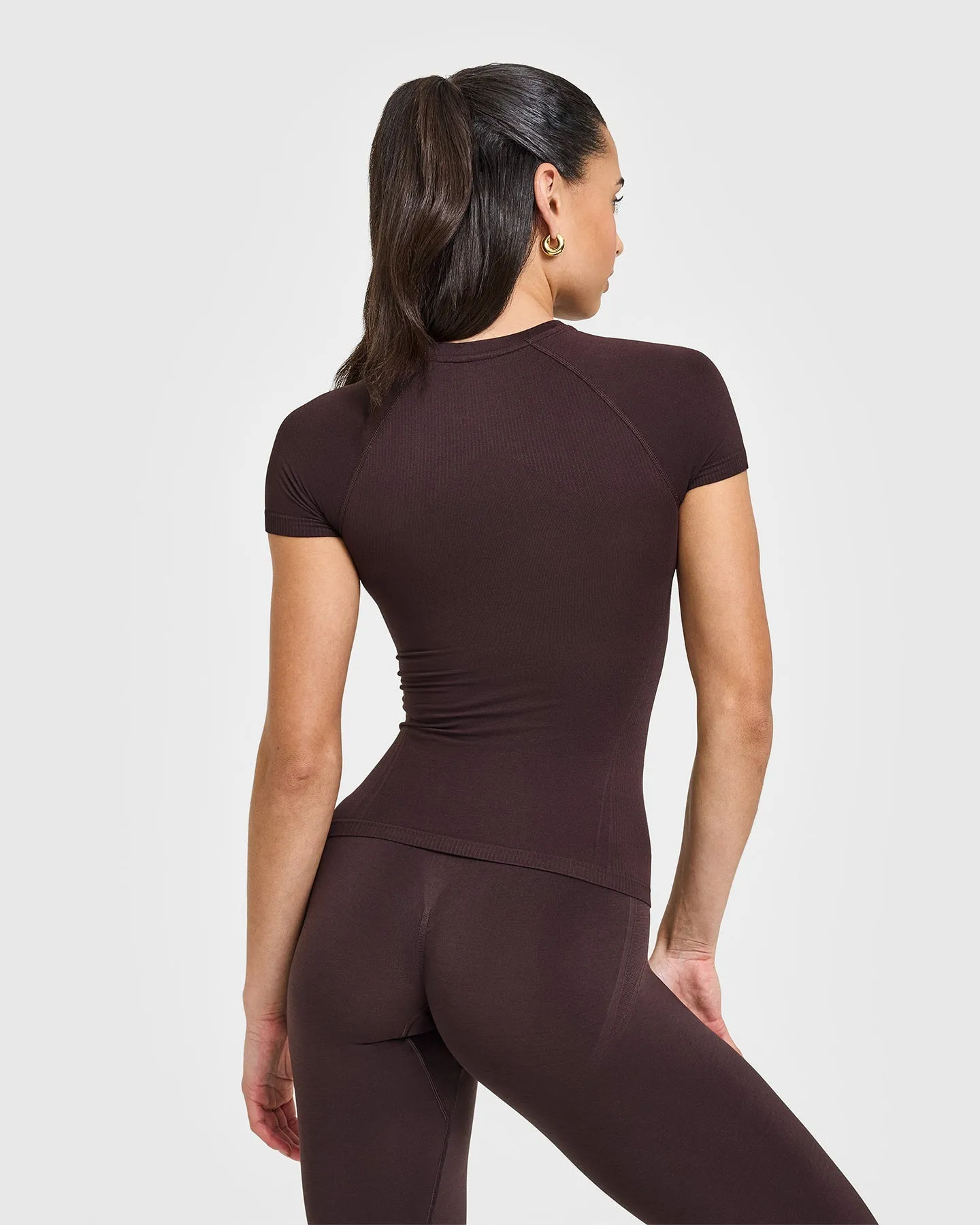 Go To Seamless Fitted Top | Plum Brown sold by Oner Active product image thumbnail 2