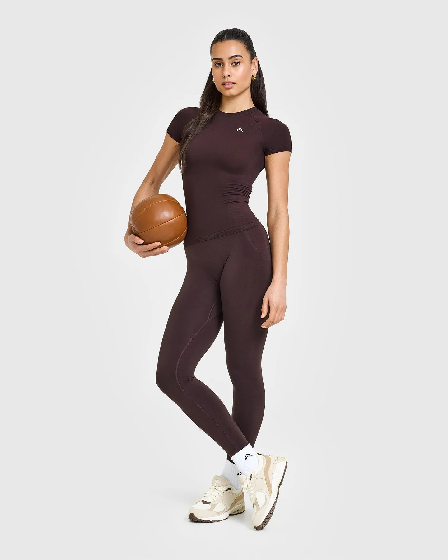 Go To Seamless Fitted Top | Plum Brown sold by Oner Active product image thumbnail 3