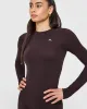 Go To Seamless Fitted Long Sleeve Top | Plum Brown sold by Oner Active
