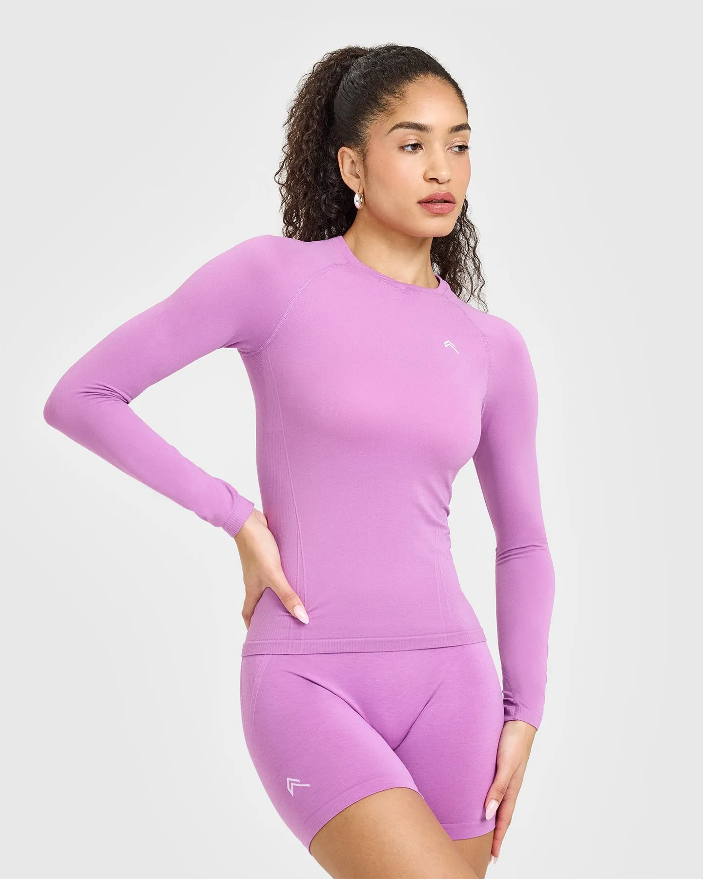 Go To Seamless Fitted Long Sleeve Top | Orchid Purple sold by Oner Active