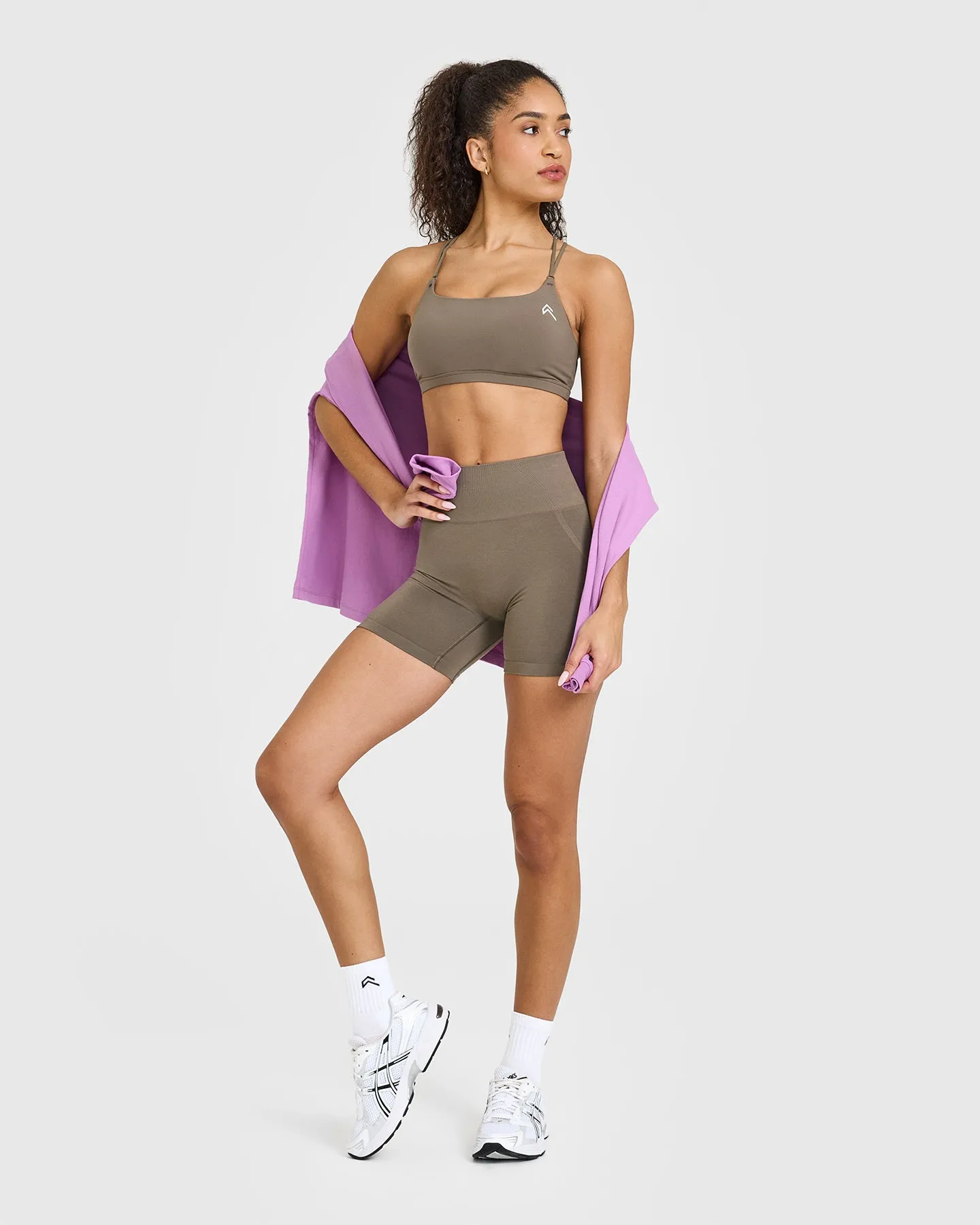 Everyday Cross Over Bralette | Moss Brown sold by Oner Active product image thumbnail 3