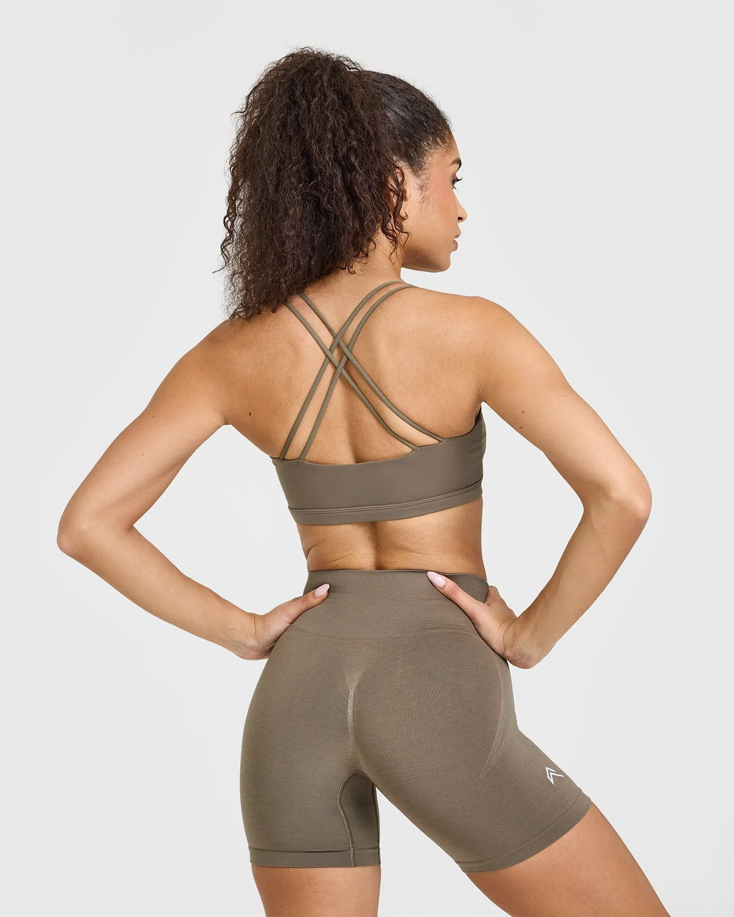 Everyday Cross Over Bralette | Moss Brown sold by Oner Active product image thumbnail 2