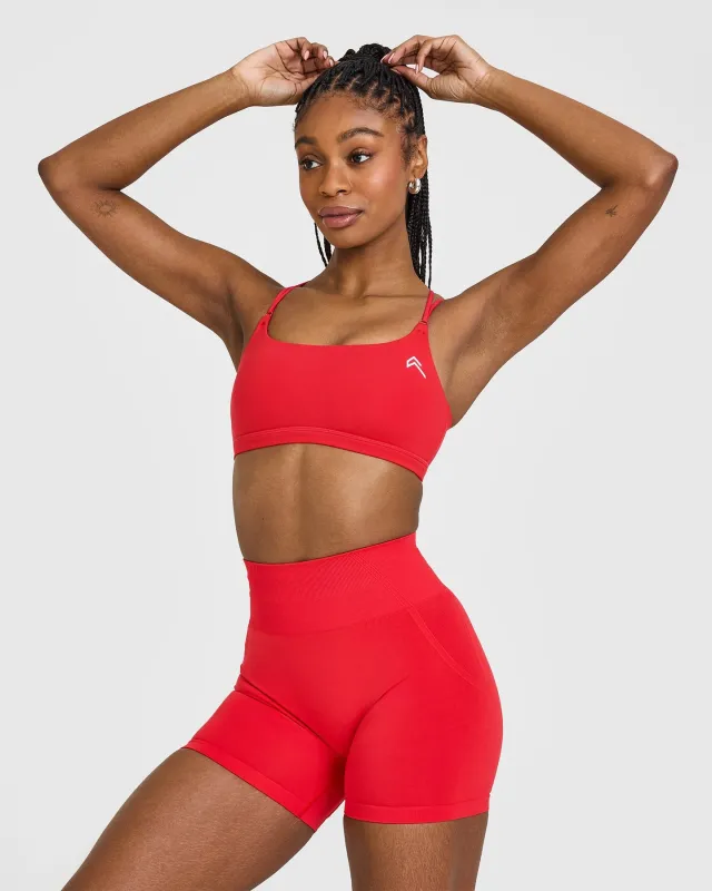 Everyday Cross Over Bralette | Muscle Mommy Red sold by Oner Active