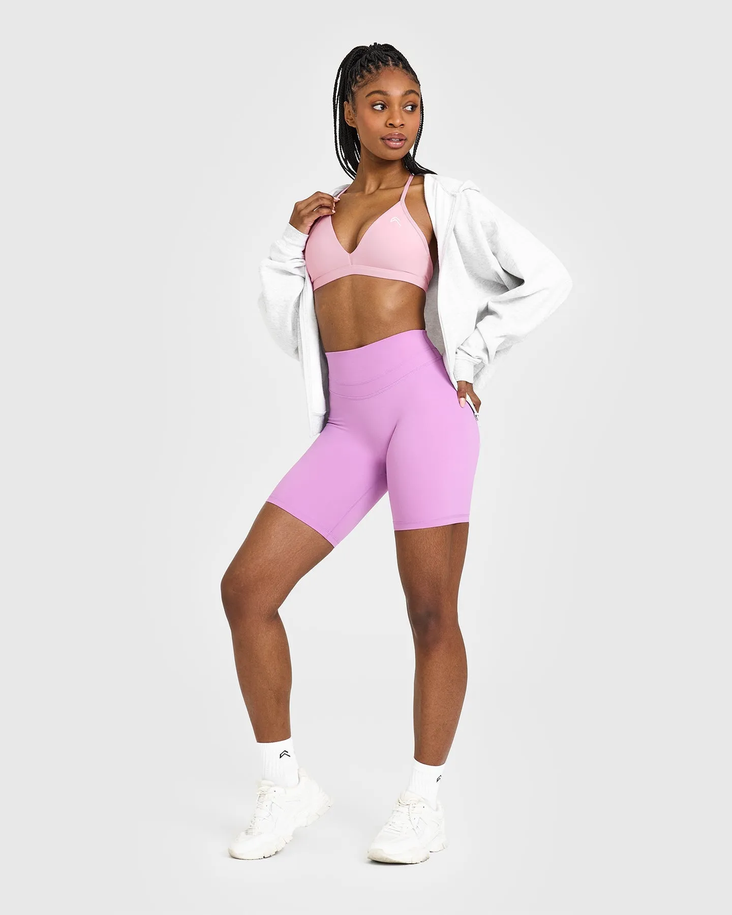 EasyLift™ Ultra Minimal V Neck Bralette | Petal Pink sold by Oner Active product image thumbnail 3