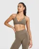 EasyLift™ Ultra Minimal V Neck Bralette | Moss Brown sold by Oner Active