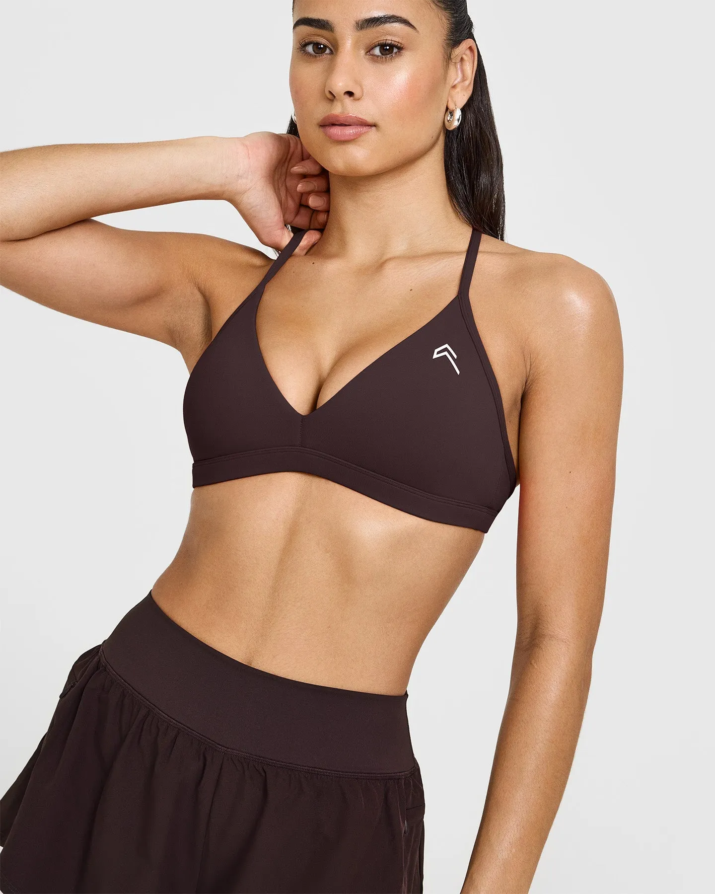 EasyLift™ Ultra Minimal V Neck Bralette | Plum Brown sold by Oner Active product image thumbnail 5