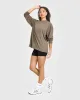 Classic Oversized Lightweight Long Sleeve Top | Moss Brown sold by Oner Active