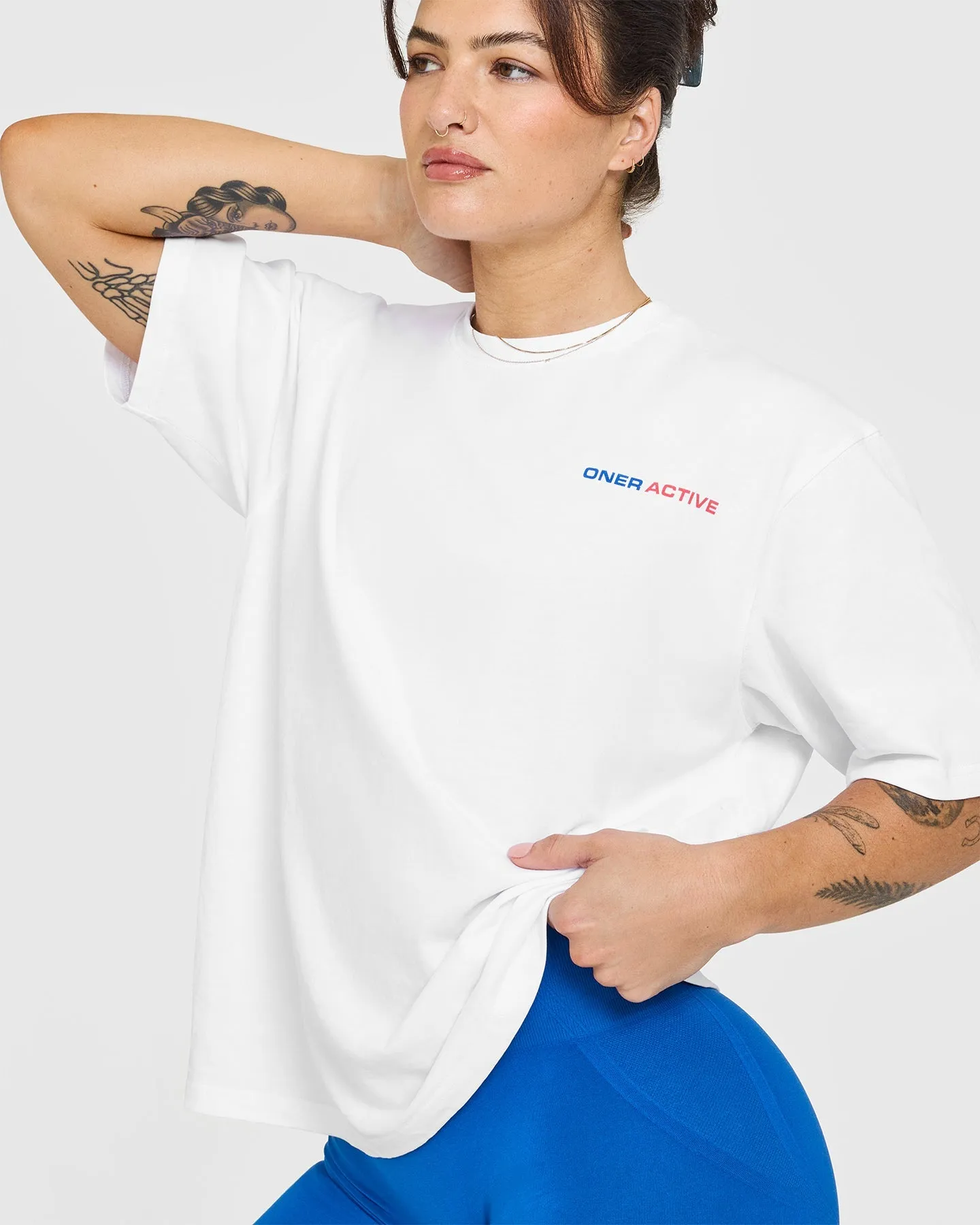 Oner Graphic Washed T-Shirt | White sold by Oner Active product image thumbnail 4