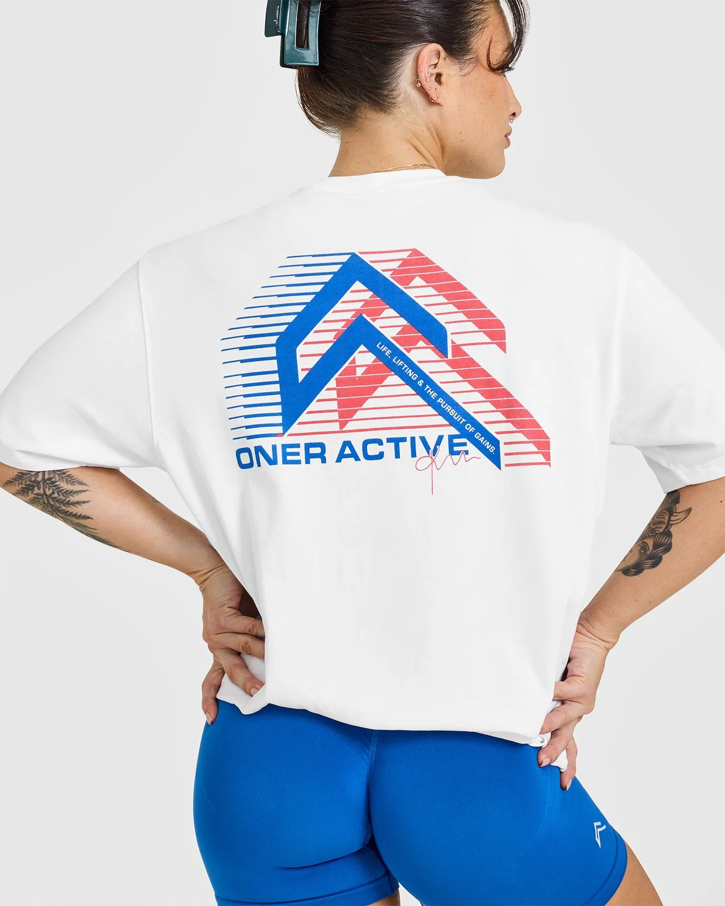 Oner Graphic Washed T-Shirt | White sold by Oner Active product image thumbnail 5