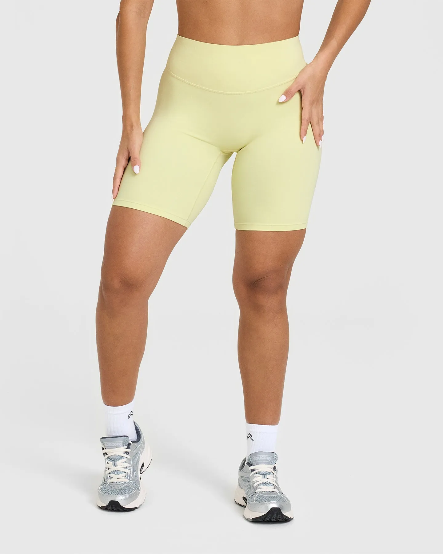 SoftMotion™ Cycling Shorts 8" | Pastel Yellow sold by Oner Active