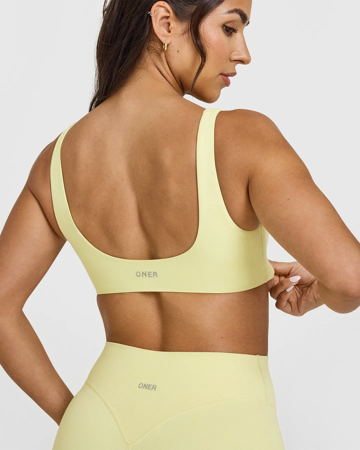 SoftMotion™ Scoop Back Bralette | Pastel Yellow sold by Oner Active product image thumbnail 4
