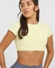 SoftMotion™ Short Sleeve Crop Top | Pastel Yellow sold by Oner Active