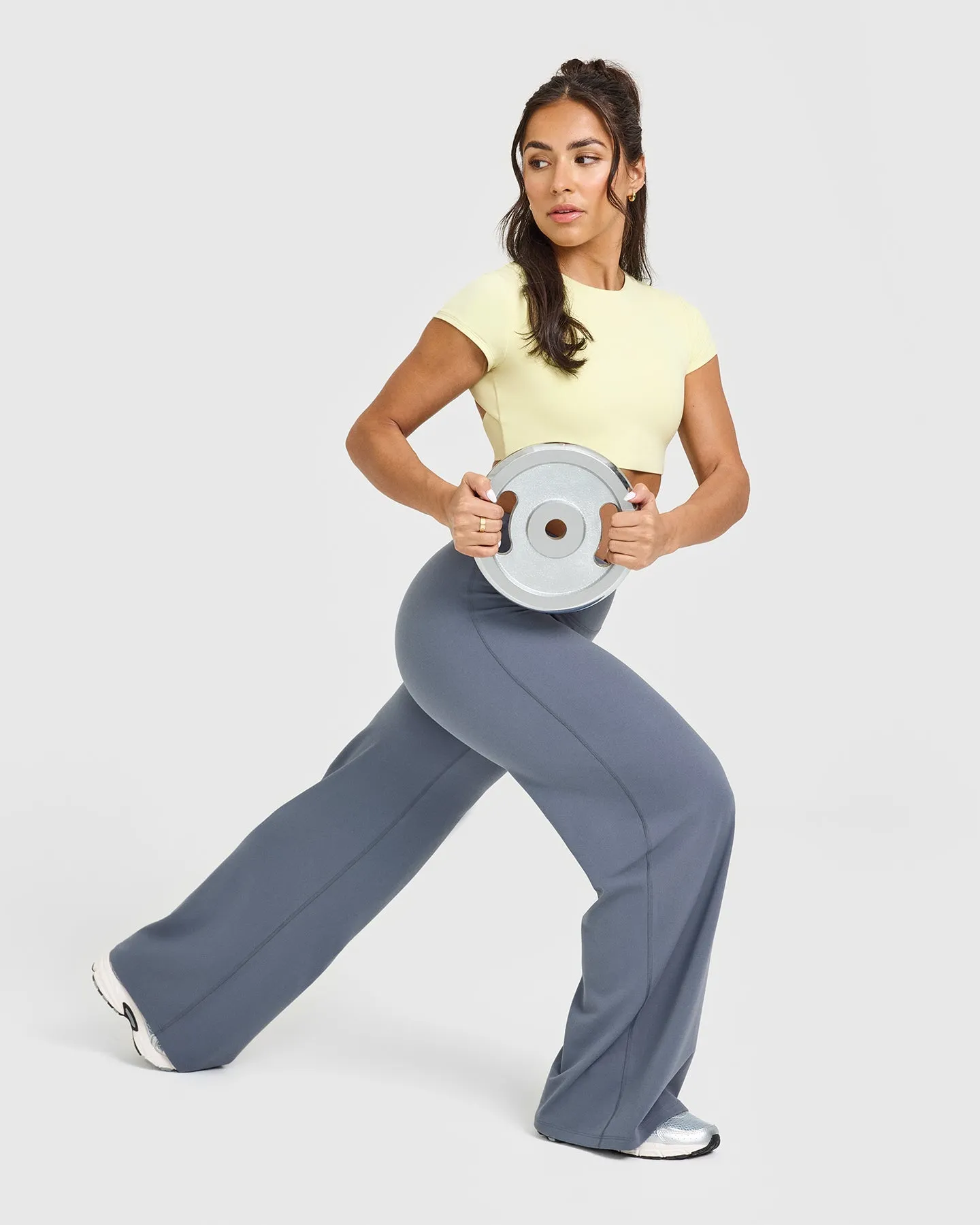 SoftMotion™ Short Sleeve Crop Top | Pastel Yellow sold by Oner Active product image thumbnail 3