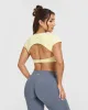 SoftMotion™ Short Sleeve Crop Top | Pastel Yellow sold by Oner Active