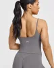 SoftMotion™ Strappy Mid Vest with Built in Bra Shelf | Ash Grey sold by Oner Active