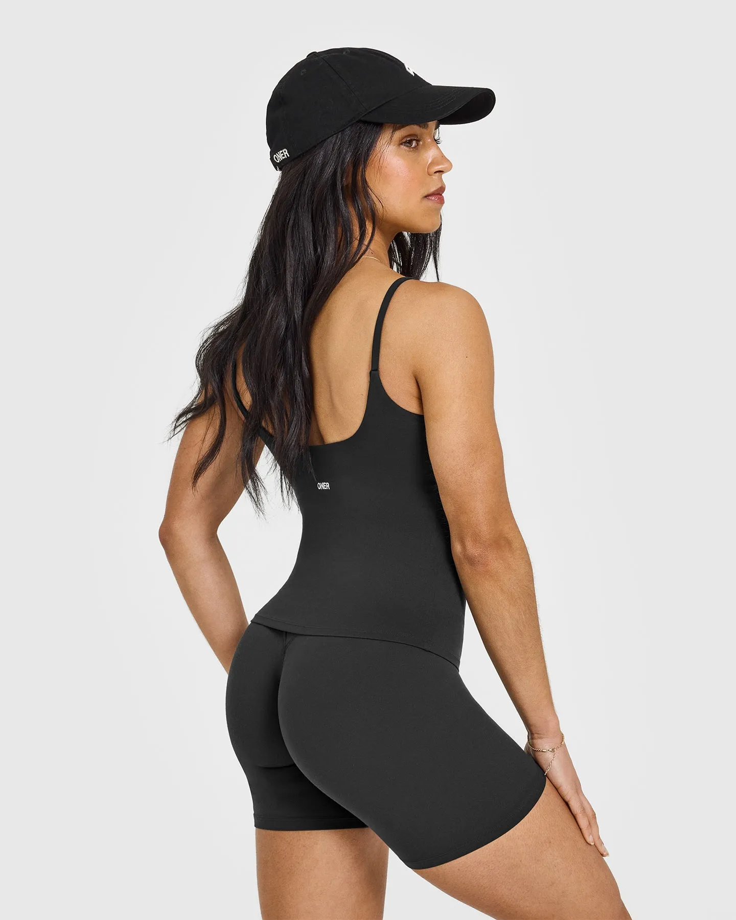 SoftMotion™ Strappy Vest with Built in Bra Shelf | Soft Black sold by Oner Active product image thumbnail 2