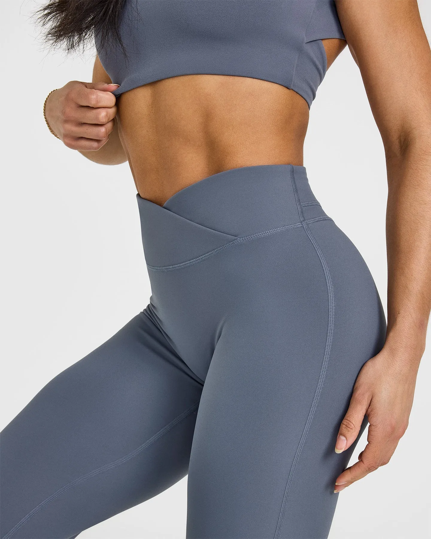 Unified Wrap Flared Bottoms | Granite Blue sold by Oner Active product image thumbnail 4