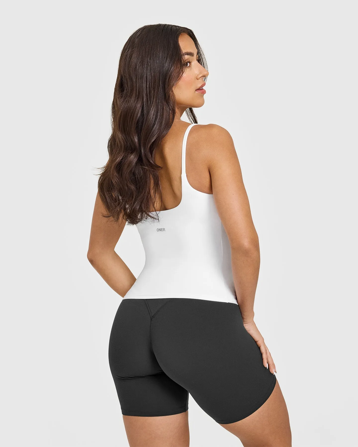 SoftMotion™ Strappy Vest with Built in Bra Shelf | White sold by Oner Active product image thumbnail 4
