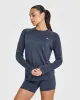 Go To Seamless Loose Long Sleeve Top | True Blue sold by Oner Active
