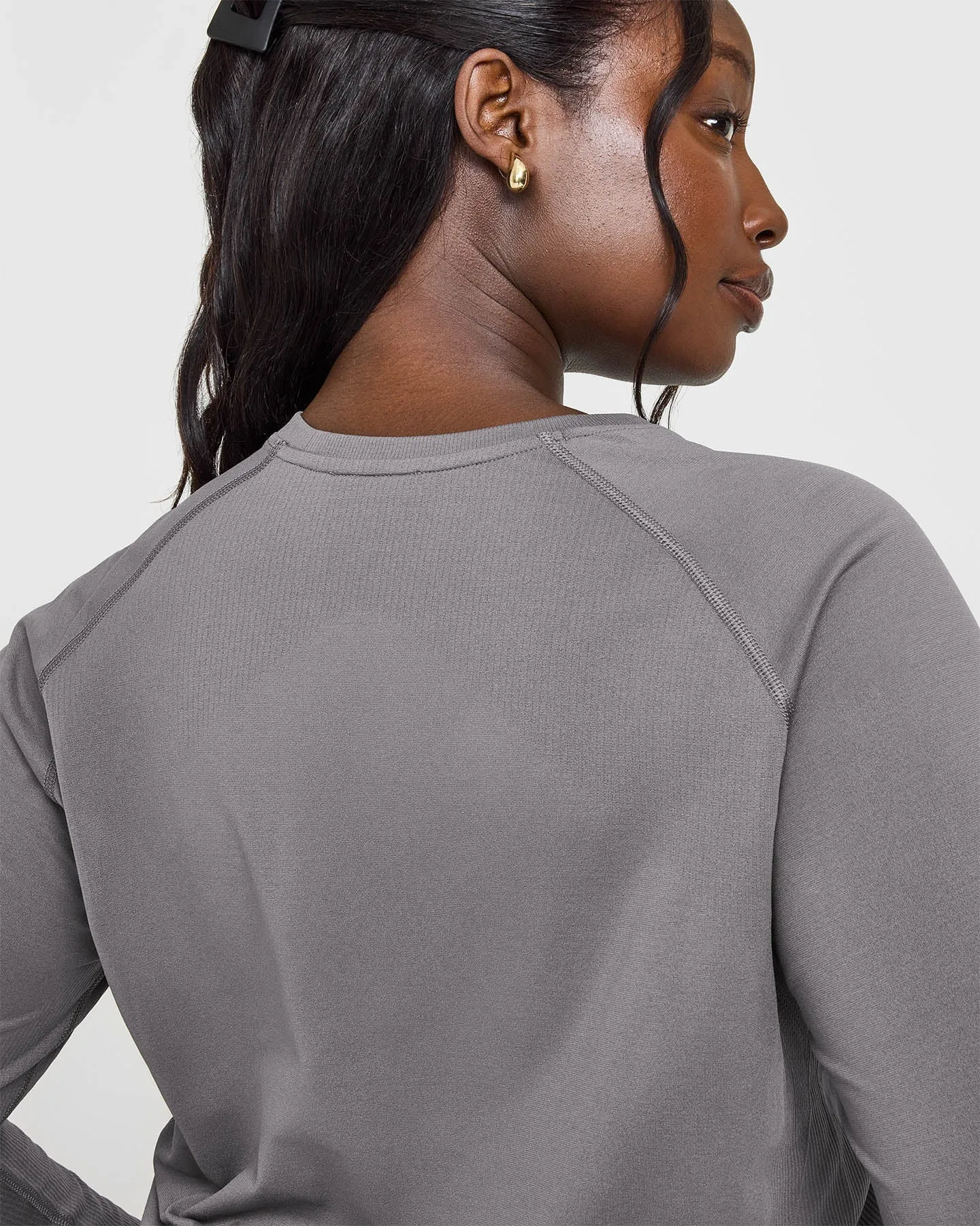 Go To Seamless Loose Long Sleeve Top | Ash Grey sold by Oner Active product image thumbnail 4