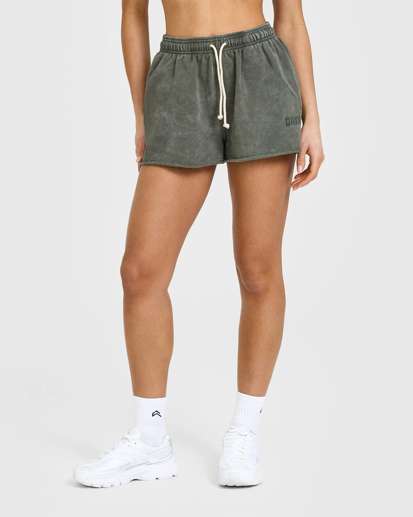 Raw Lounge Oversized Shorts | Washed Dark Khaki sold by Oner Active