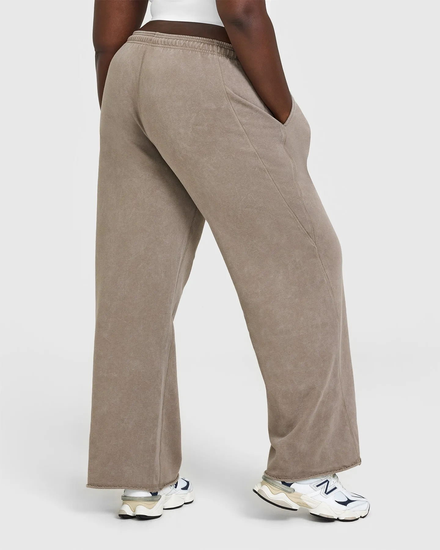 Raw Lounge Wide Leg Joggers | Washed Warm Sand sold by Oner Active product image thumbnail 2