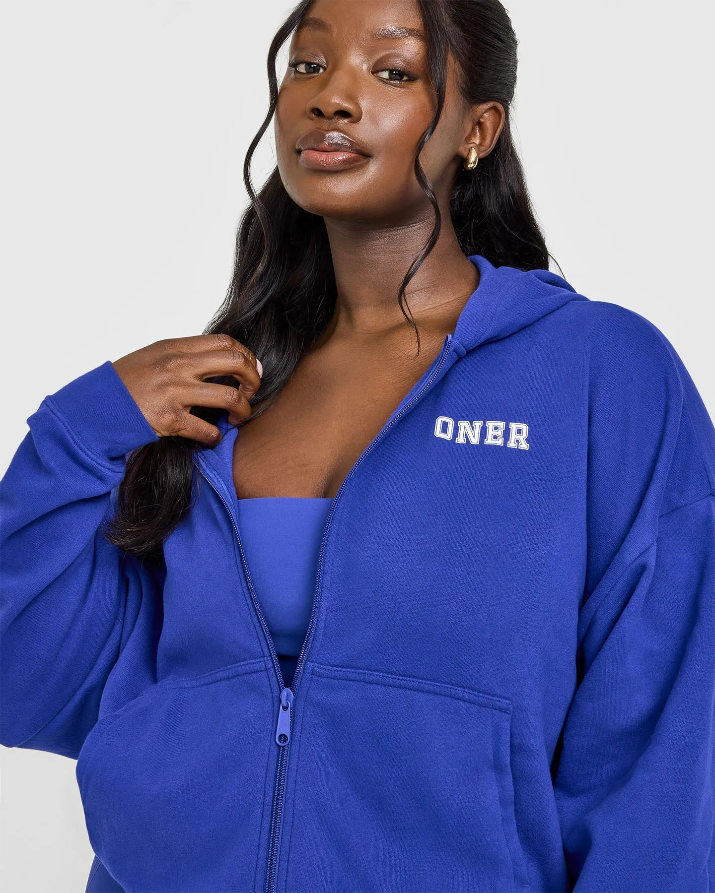 Mid Weight Zip Through Hoodie | Space Blue sold by Oner Active product image thumbnail 5