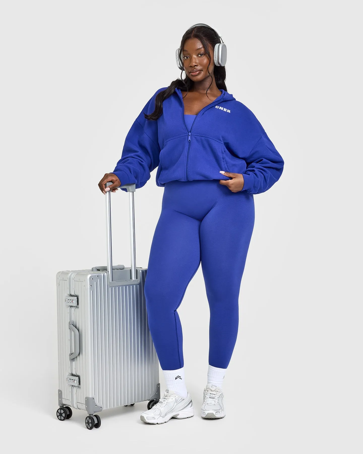 Mid Weight Zip Through Hoodie | Space Blue sold by Oner Active product image thumbnail 3