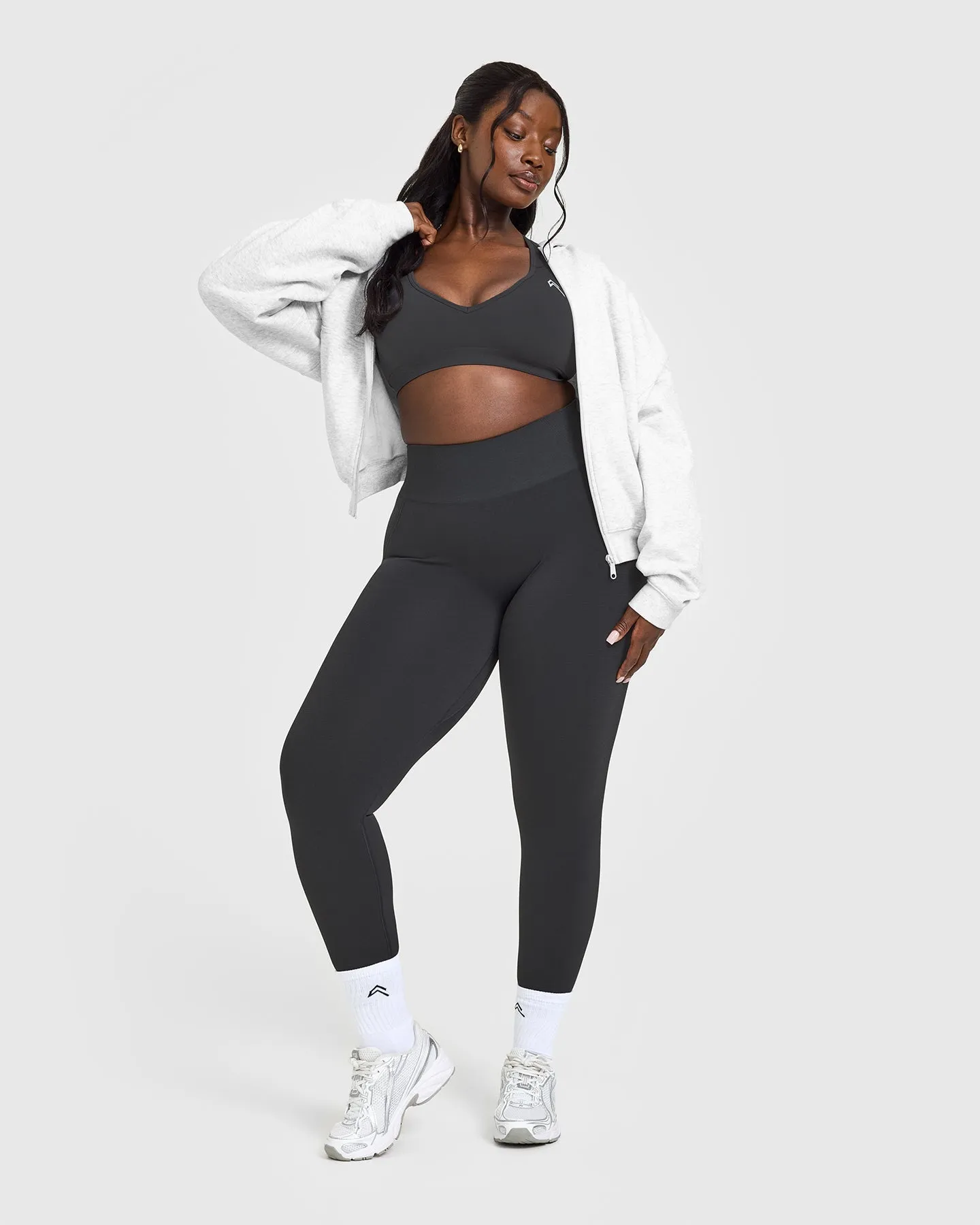 Effortless Seamless Racer Back Sports Bra | Coal sold by Oner Active product image thumbnail 3