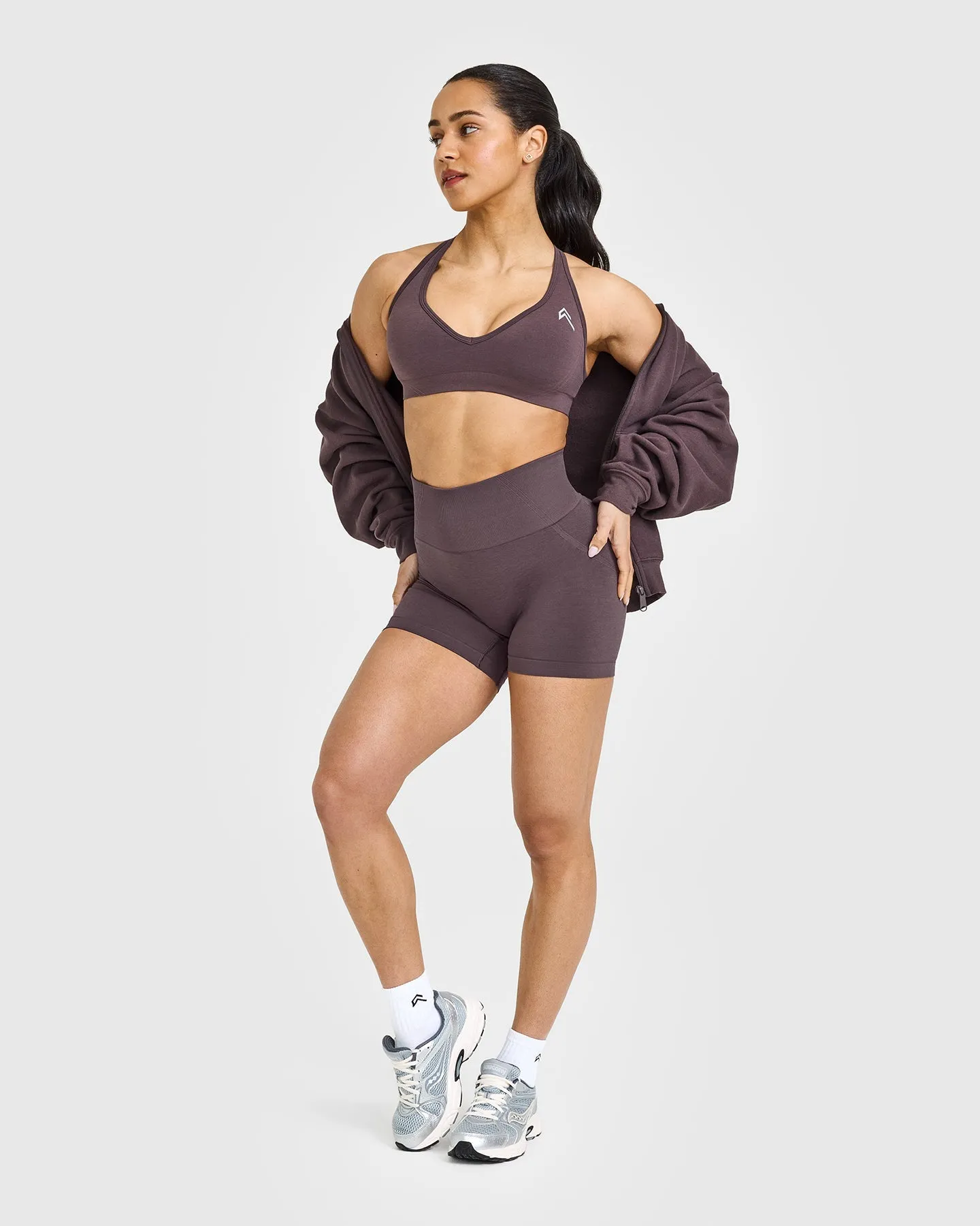 Effortless Seamless Racer Back Sports Bra | Umber Brown sold by Oner Active product image thumbnail 3